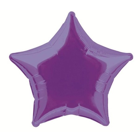 Unique Party 20 Inch Star Foil Balloon - Deep Purple