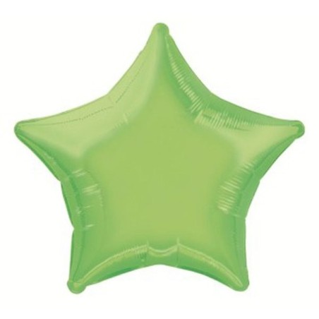 Unique Party 20 Inch Star Foil Balloon - Lime Green