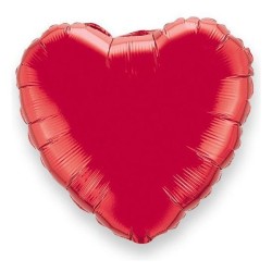 Unique Party 18 Inch Heart Foil Balloon - Red