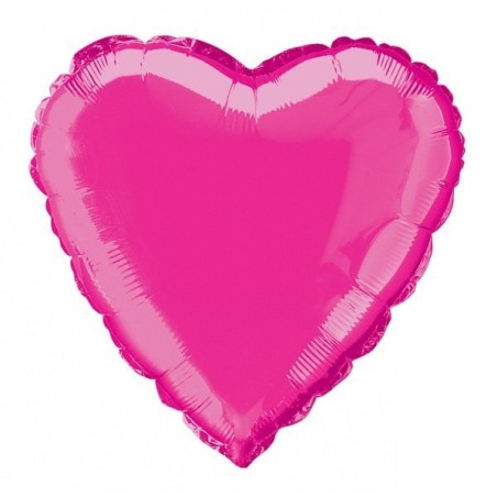Unique Party 18 Inch Heart Foil Balloon - Hot Pink