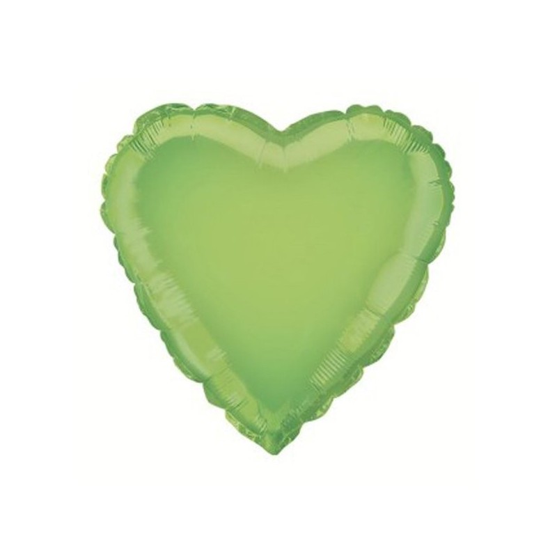 Unique Party 18 Inch Heart Foil Balloon - Lime Green