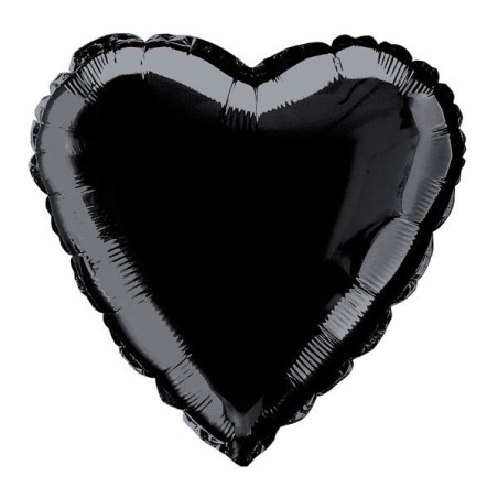 Unique Party 18 Inch Heart Foil Balloon - Black