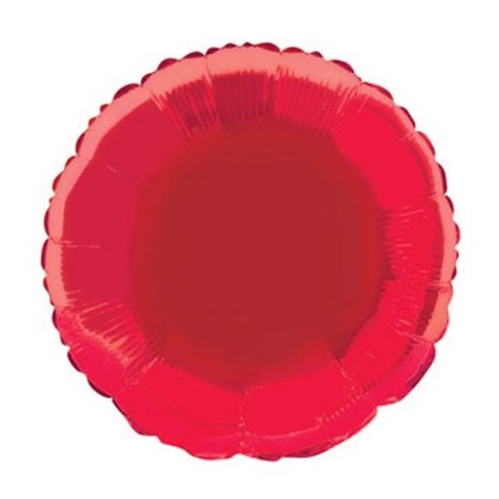 Unique Party 18 Inch Round Foil Balloon - Red