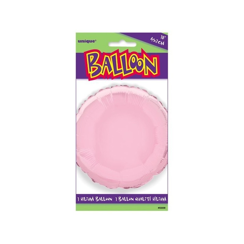Unique Party 18 Inch Round Foil Balloon - Pastel Pink