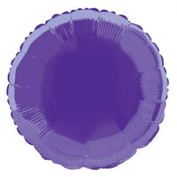 Unique Party 18 Inch Round Foil Balloon - Deep Purple