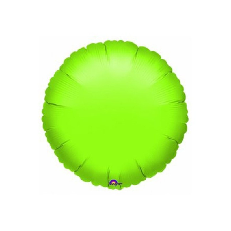 Unique Party 18 Inch Round Foil Balloon - Lime Green