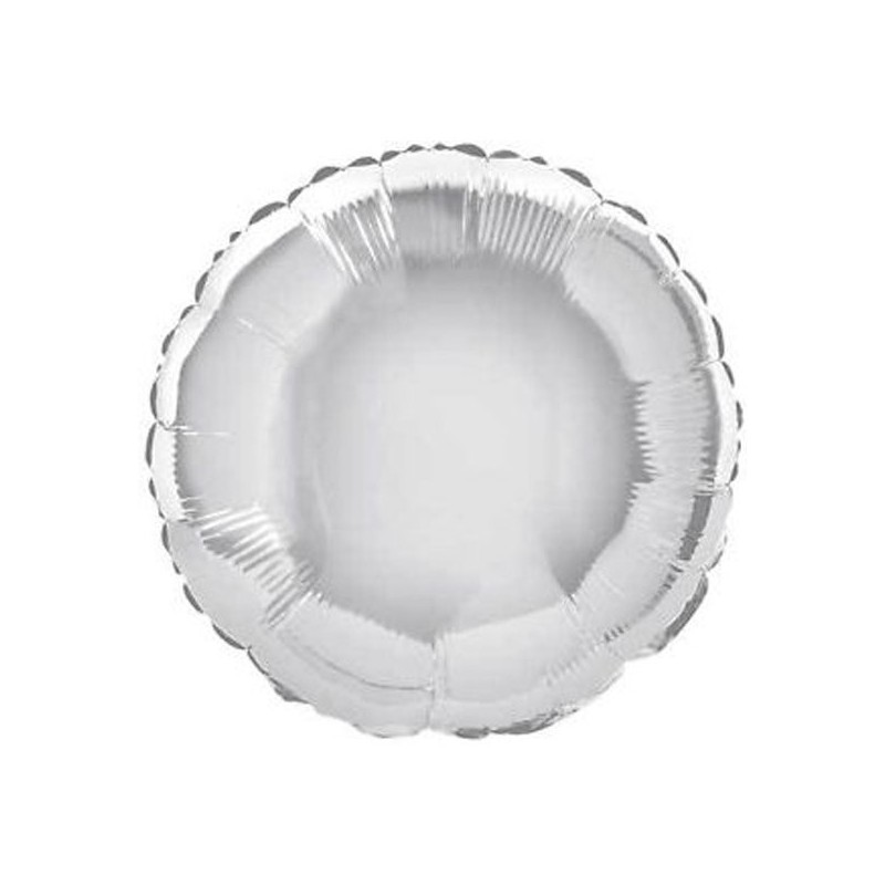 Unique Party 18 Inch Round Foil Balloon - Silver