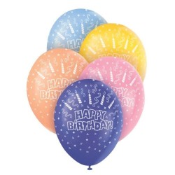 Unique Party 12 Inch Latex Balloon - Candles Assorted