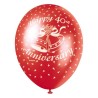 Unique Party 12 Inch Latex Balloon - 40th Anniversary