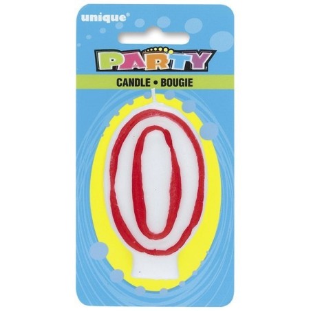 Unique Party Deluxe Number Candle - 0