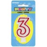 Unique Party Deluxe Number Candle - 3