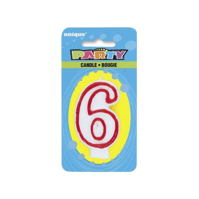 Unique Party Deluxe Number Candle - 6