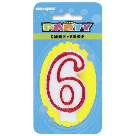 Unique Party Deluxe Number Candle - 6