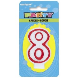 Unique Party Deluxe Number Candle - 8