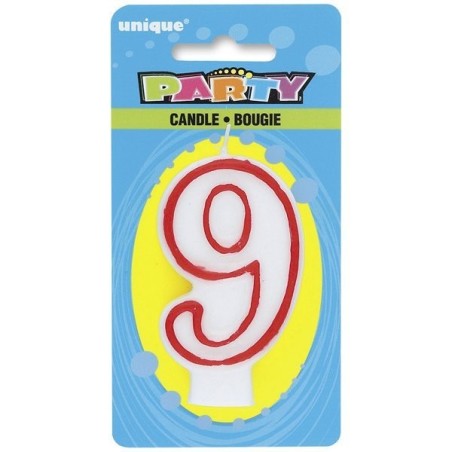 Unique Party Deluxe Number Candle - 9