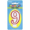 Unique Party Deluxe Number Candle - 9