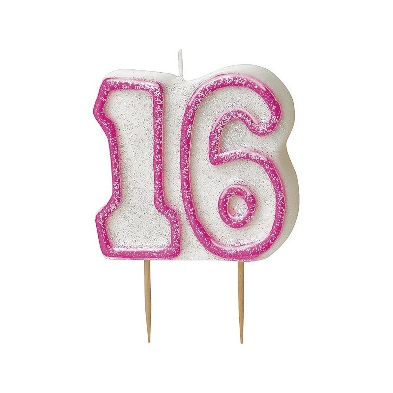 Unique Party Pink Number Candle - 16