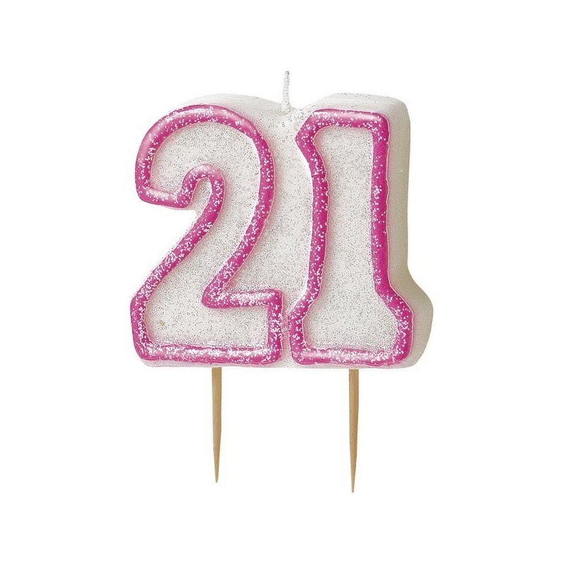 Unique Party Pink Number Candle - 21