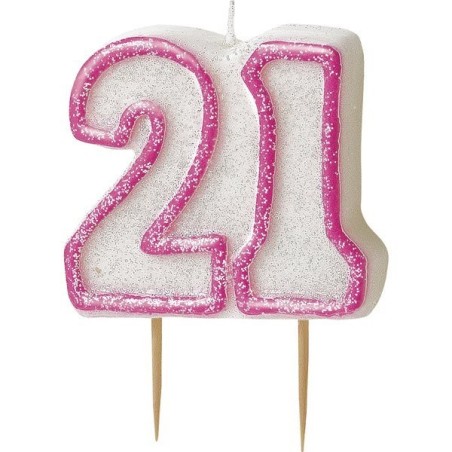 Unique Party Pink Number Candle - 21
