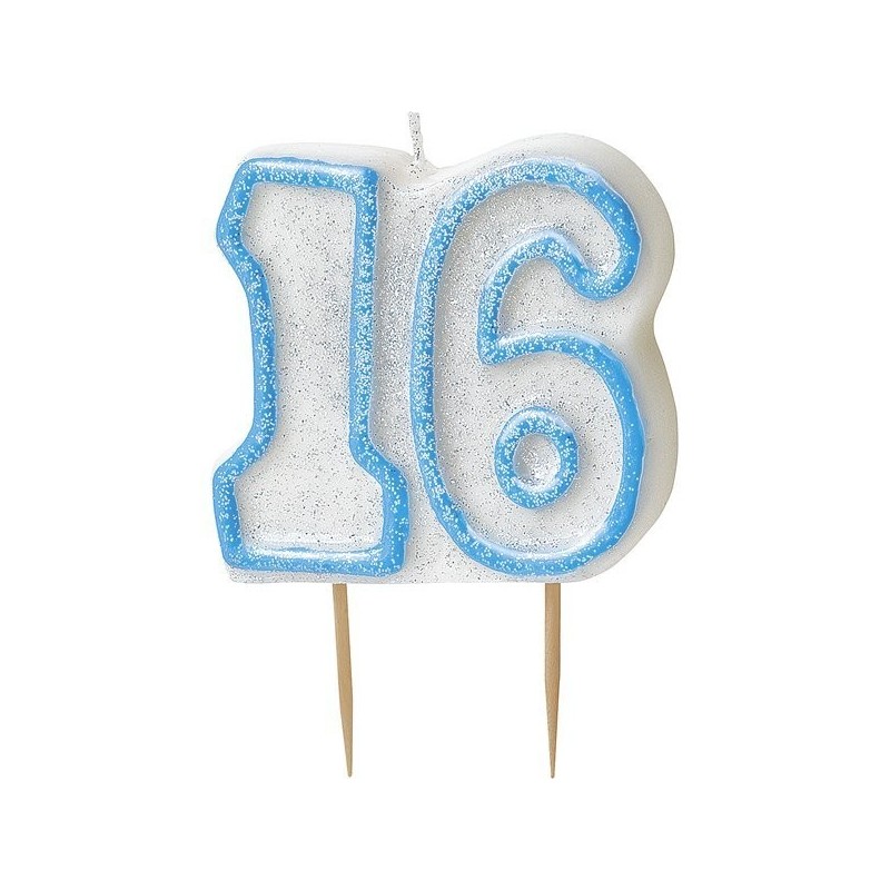 Unique Party Blue Number Candle - 16