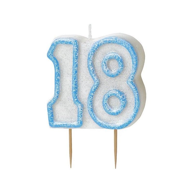 Unique Party Blue Number Candle - 18