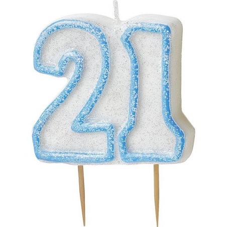 Unique Party Blue Number Candle - 21