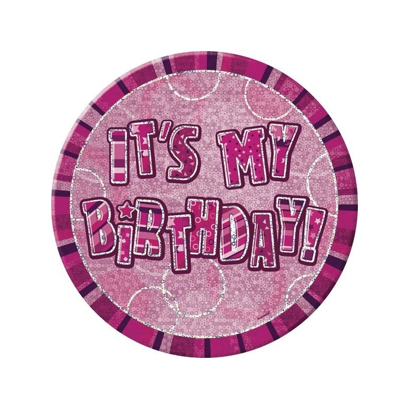 Unique Party 6 Inch Giant Badge - Pink