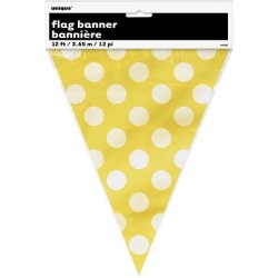 Unique Party Dots Bunting - Sunflower Yellow