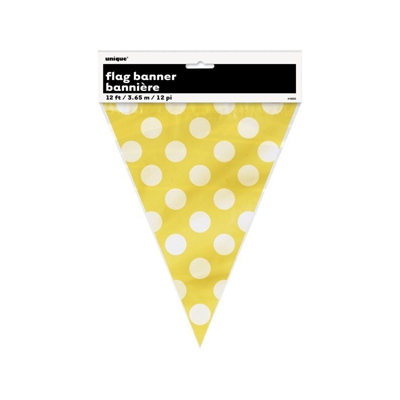 Unique Party Dots Bunting - Sunflower Yellow