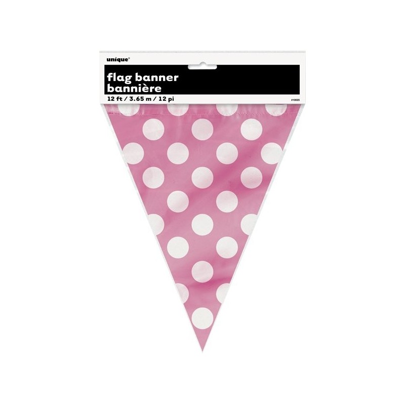 Unique Party Dots Bunting - Hot Pink