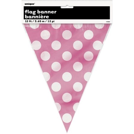 Unique Party Dots Bunting - Hot Pink