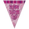 Unique Party Pink Pennant Bunting - Birthday