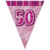 Unique Party Pink Pennant Bunting - 50