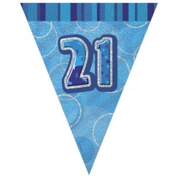 Unique Party Blue Pennant Bunting - 21