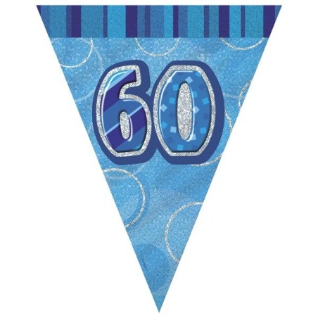 Unique Party Blue Pennant Bunting - 60