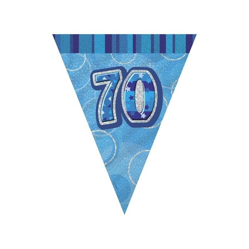 Unique Party Blue Pennant Bunting - 70