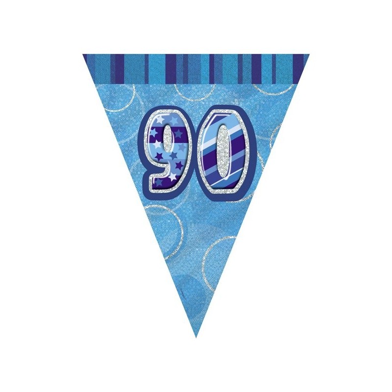 Unique Party Blue Pennant Bunting - 90