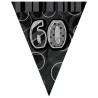 Unique Party Black-Silver Pennant Bunting - 70