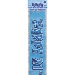 Unique Party Blue Foil Banner - 21