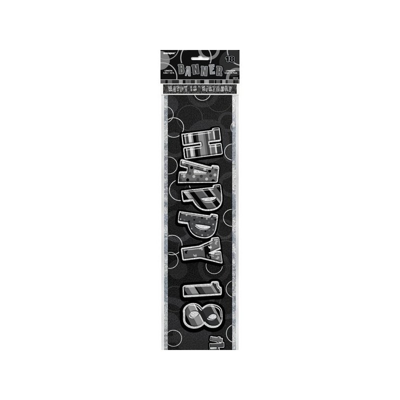 Unique Party Black Foil Banner - 18