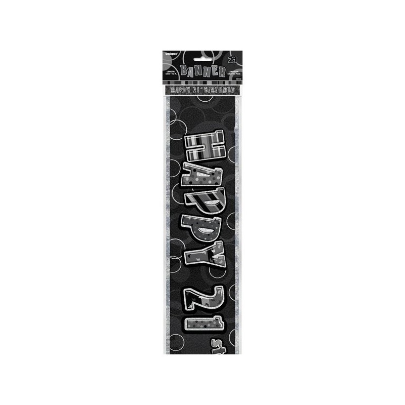 Unique Party Black Foil Banner - 21