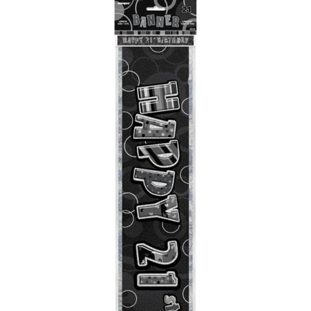 Unique Party Black Foil Banner - 21
