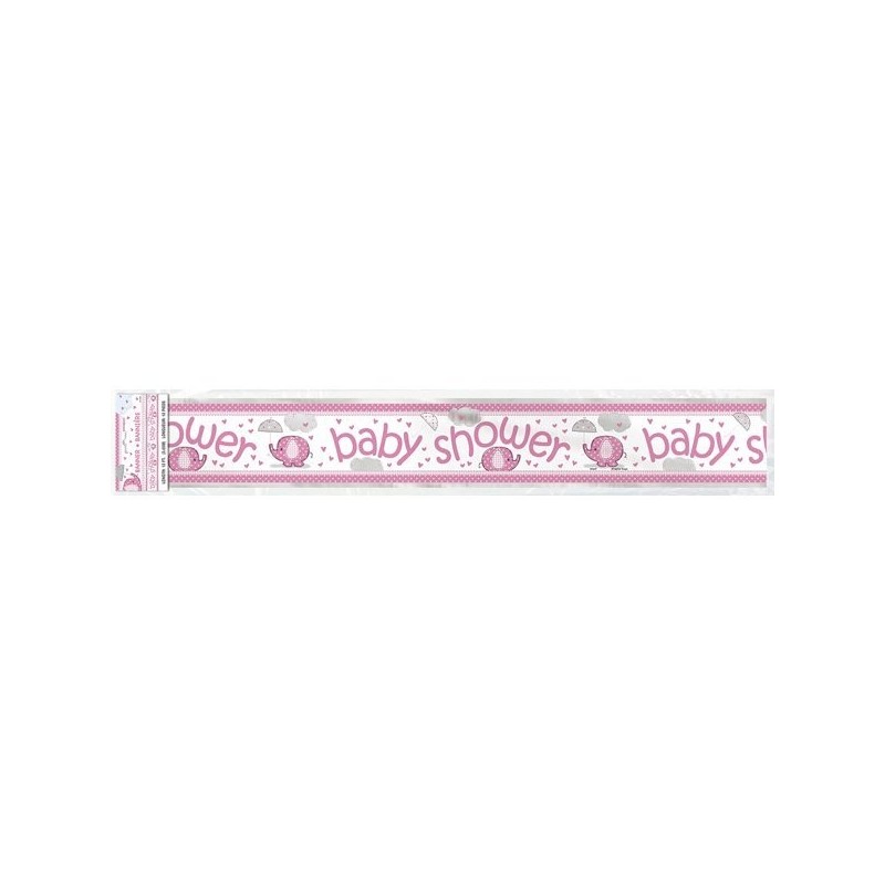 Unique Party Foil Banner - Umbrellaphants Pink