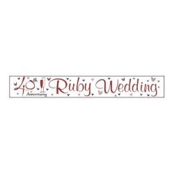 Simon Elvin Foil Banner - Ruby Anniversary