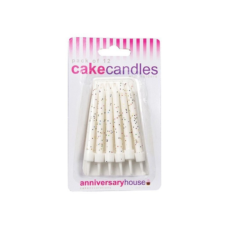 Creative Party Glitter Candles - White