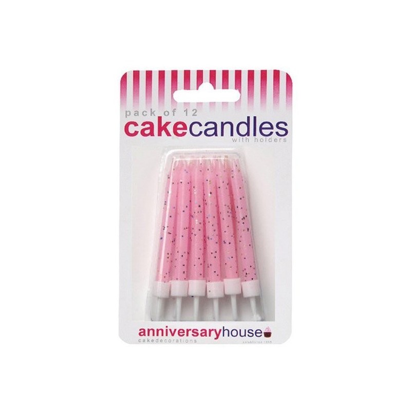 Creative Party Glitter Candles - Pink
