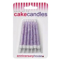 Creative Party Glitter Candles - Lilac