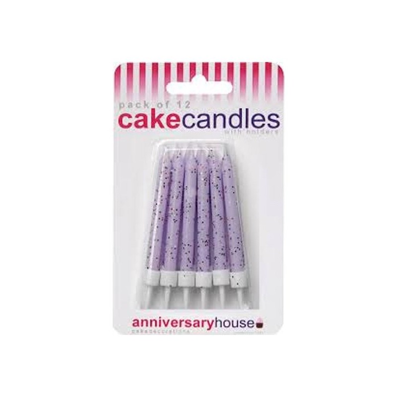Creative Party Glitter Candles - Lilac