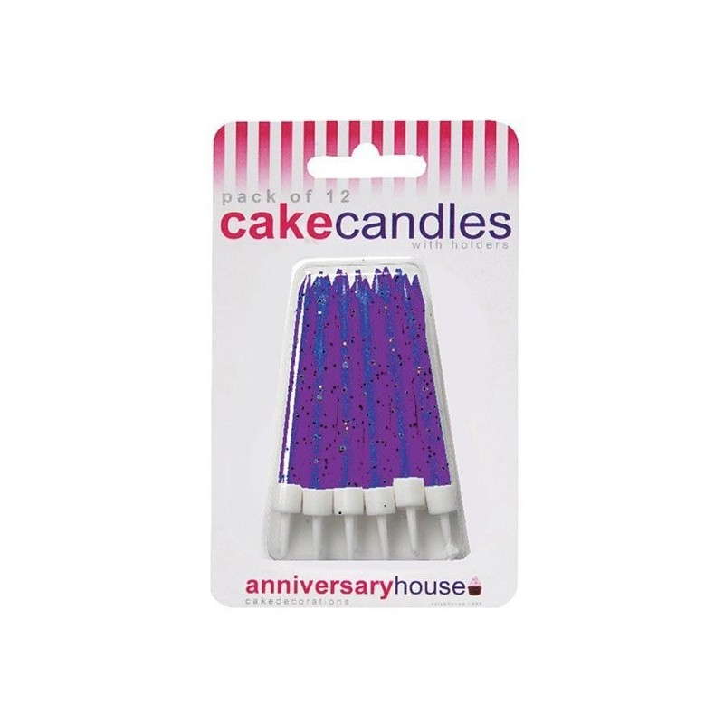 Creative Party Glitter Candles - Purple