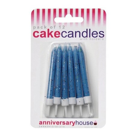 Creative Party Glitter Candles - Blue